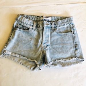 American Apparel high-waisted Denim Shorts